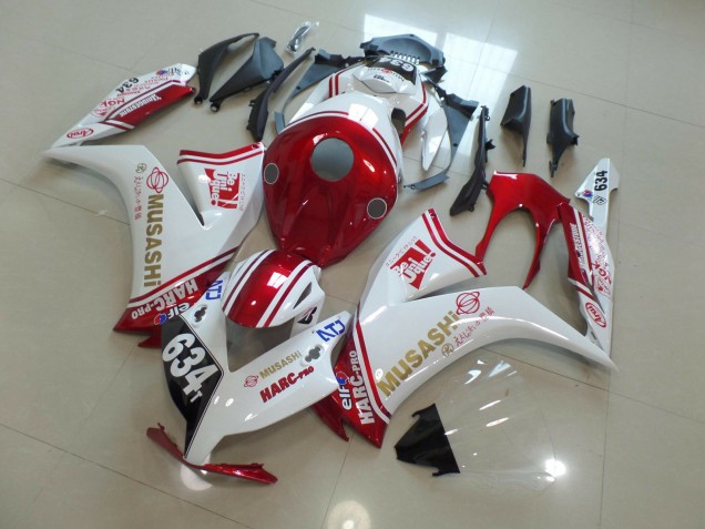 634 Blanco & Rojo 12-16 CBR1000RR Carenado Moto