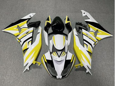 Amarillo Blanco & Negro Zag 09-12 ZX6R Carenado Moto