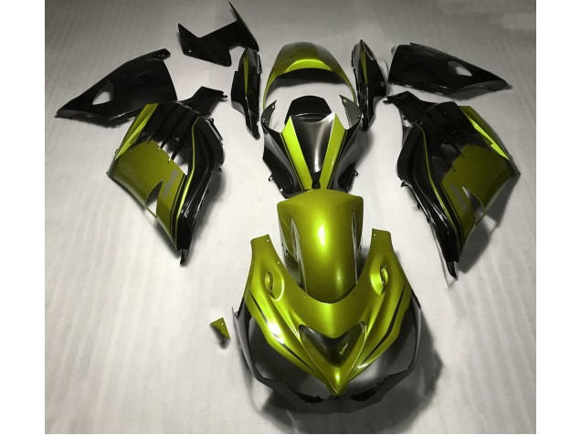 Amarillo Brillante & Negro 12-21 ZX14R Carenado Moto