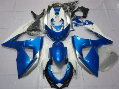 Azul & Blanco 09-16 GSXR 1000 Carenado Moto