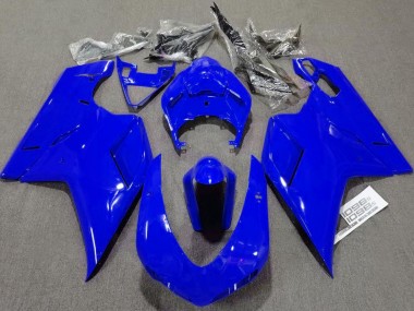 Azul Brillante Liso 07-14 Ducati 848 1098 1198 Carenado Moto