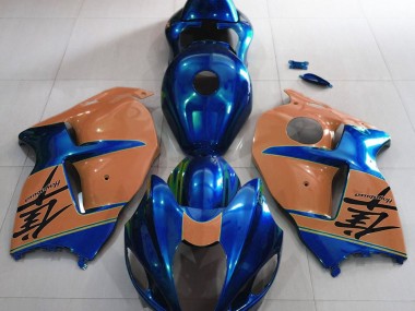 Azul Brillante & Marrón 97-07 GSXR 1300 Carenado Moto