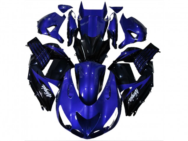 Azul Brillante & Negro 06-11 ZX14R Carenado Moto