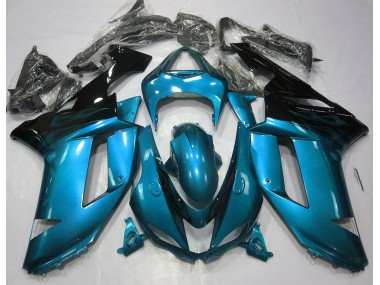 Azul Claro Brillante & Negro 07-08 ZX6R Carenado Moto