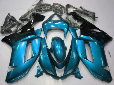 Azul Claro Brillante & Negro 07-08 ZX6R Carenado Moto