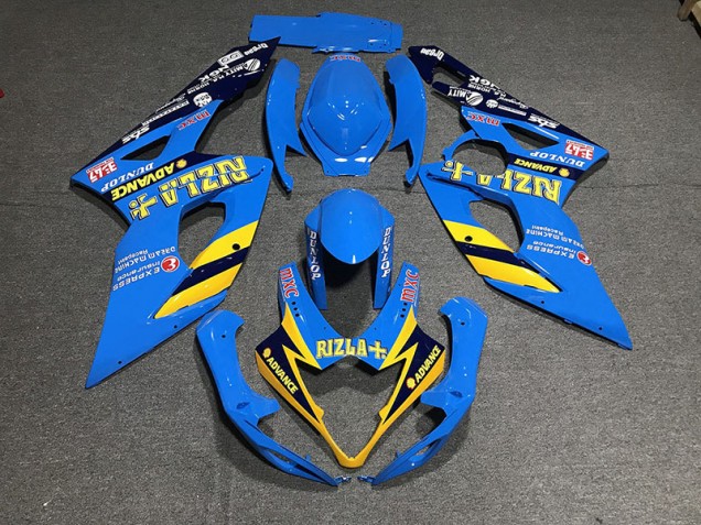 Azul Claro Rizla 05-06 GSXR 1000 Carenado Moto