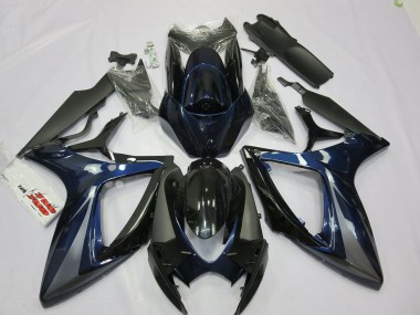 Azul & Gris 06-07 GSXR 600-750 Carenado Moto