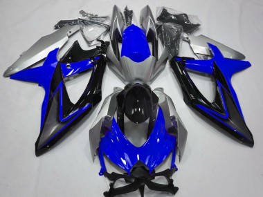 Azul & Plata 08-10 GSXR 600-750 Carenado Moto