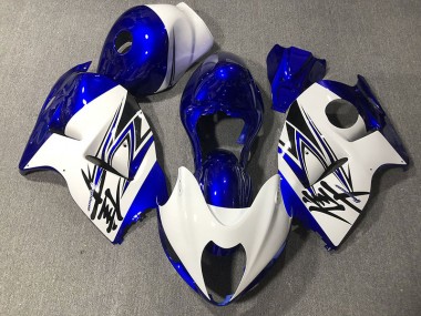 Blanco Brillante & Azul 97-07 GSXR 1300 Carenado Moto