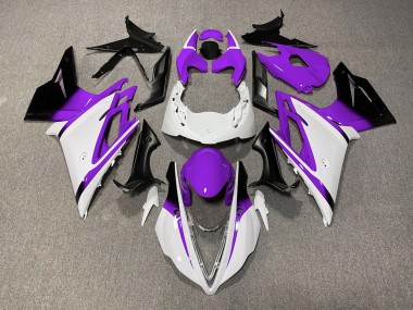 Blanco Brillante & Morado 13-16 Daytona 675 Carenado Moto