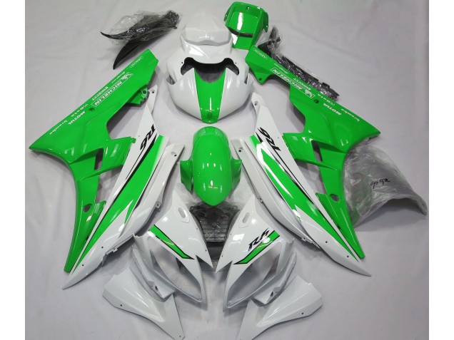 Blanco Brillante & Verde 06-07 R6 Carenado Moto