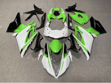 Blanco Brillante & Verde 13-16 Daytona 675 Carenado Moto