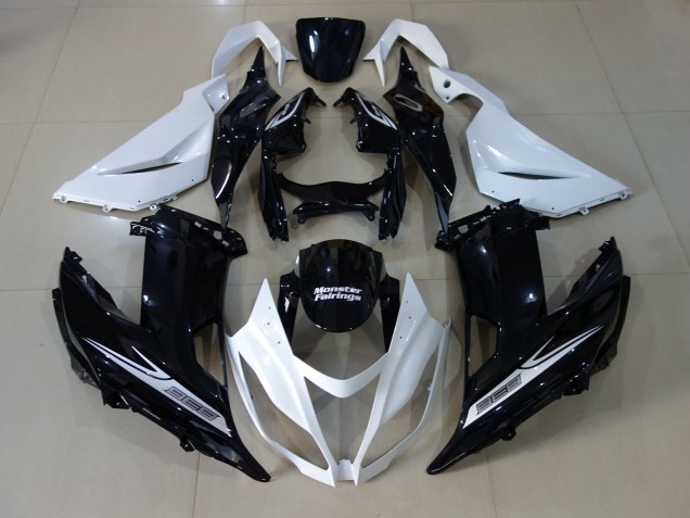 Blanco Perla & Negro 13-18 ZX6R Carenado Moto