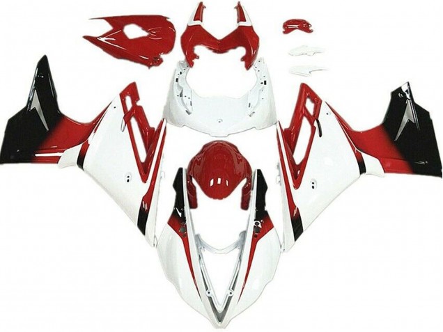 Blanco & Rojo 13-16 Daytona 675 Carenado Moto