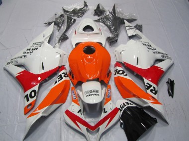 Blanco & Rojo Repsol 09-12 CBR600RR Carenado Moto