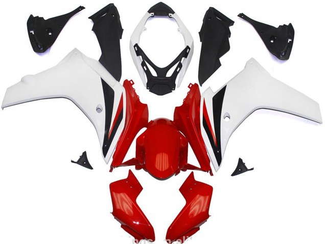 Brillo Rojo & Blanco 11-12 CBR600F Carenado Moto