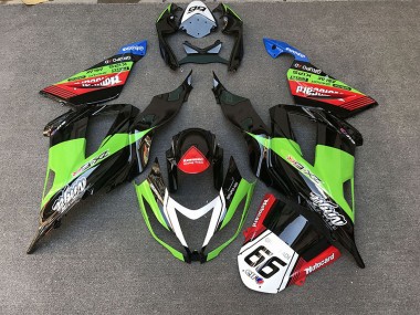 Carreras Estilo Verde 13-18 ZX6R Carenado Moto