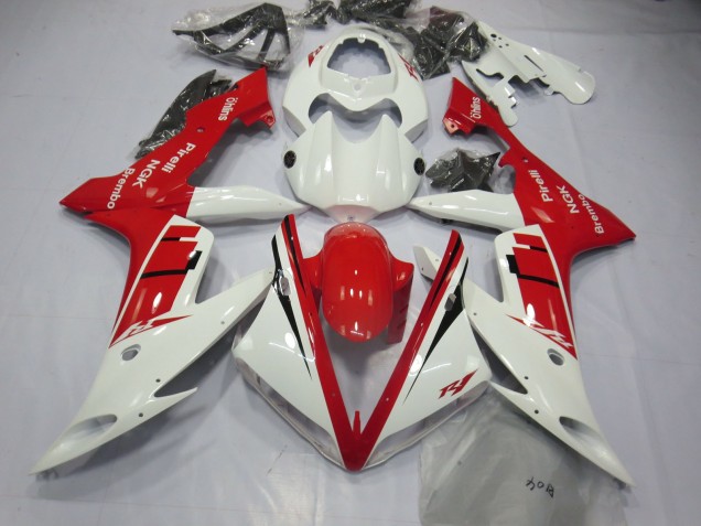 Diseño Blanco & Rojo 04-06 R1 Carenado Moto