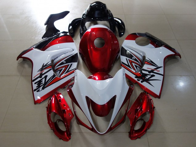 Diseño Rojo Brillante & Blanco 08-20 GSXR 1300 Carenado Moto