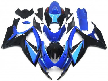 Especial Azul & Negro 06-07 GSXR 600-750 Carenado Moto