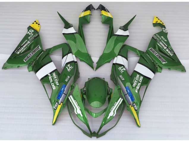 Estilo De Logotipo Verde 13-18 ZX6R Carenado Moto