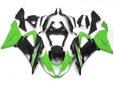 Estilo Vibrante Verde & Negro OEM 13-18 ZX6R Carenado Moto