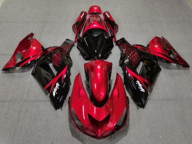 Fuego Rojo & Negro 06-11 ZX14R Carenado Moto