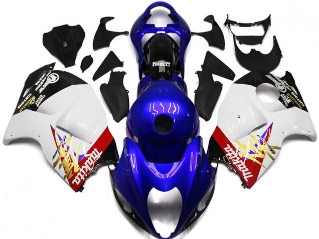 Logotipo Personalizado Azul & Blanco 97-07 GSXR 1300 Carenado Moto