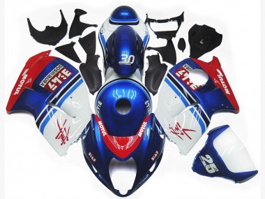 Logotipo Personalizado Azul & Blanco Motul 97-07 GSXR 1300 Carenado Moto