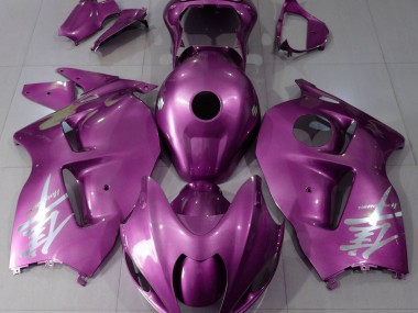 Logotipo Rosa Brillante & Plateado 97-07 GSXR 1300 Carenado Moto