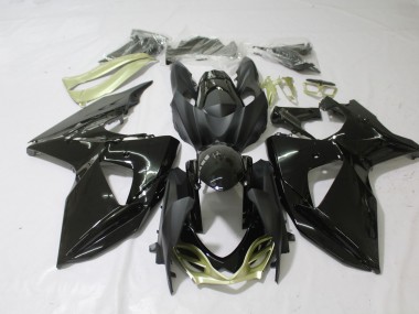 Negro Brillante Plata Mate 09-16 GSXR 1000 Carenado Moto