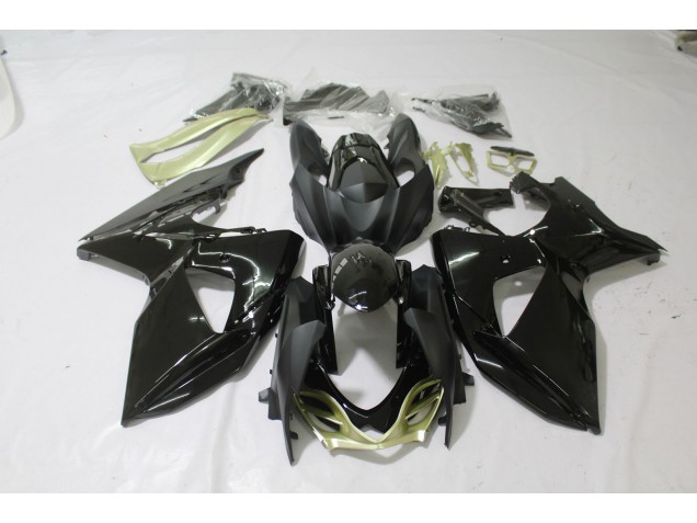 Negro Brillante Plata Mate 09-16 GSXR 1000 Carenado Moto