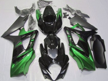 Negro Brillante & Verde 07-08 GSXR 1000 Carenado Moto