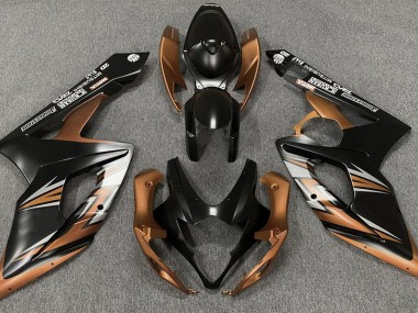 Negro Mate & Bronce 05-06 GSXR 1000 Carenado Moto