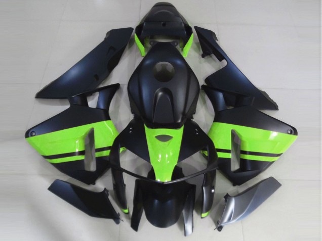 Negro Mate & Verde Claro 05-06 CBR600RR Carenado Moto