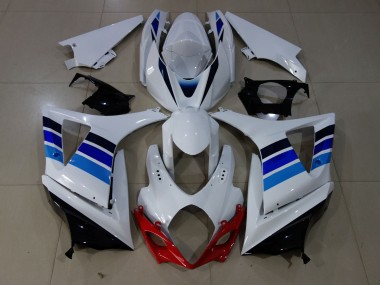 OEM Estilo Azul & Blanco 07-08 GSXR 1000 Carenado Moto