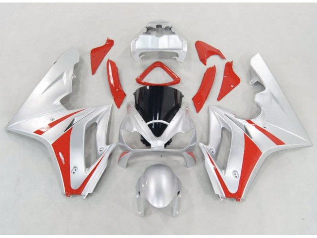 Plata & Rojo 06-08 Daytona 675 Carenado Moto