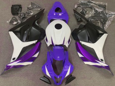 Púrpura Brillo Blanco & Violeta 09-12 CBR600RR Carenado Moto