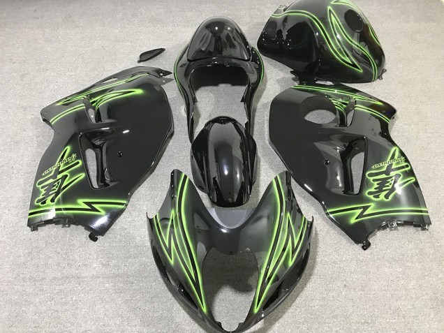 Rayo Negro & Verde 97-07 GSXR 1300 Carenado Moto