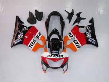 Repsol Rojo Naranja & Negro 99-00 CBR600 F4 Carenado Moto