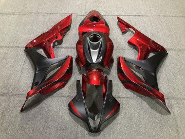 Rojo Intenso & Negro Mate 07-08 CBR600RR Carenado Moto