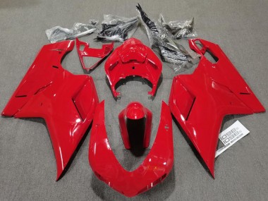 Rojo Liso Brillante 07-14 Ducati 848 1098 1198 Carenado Moto