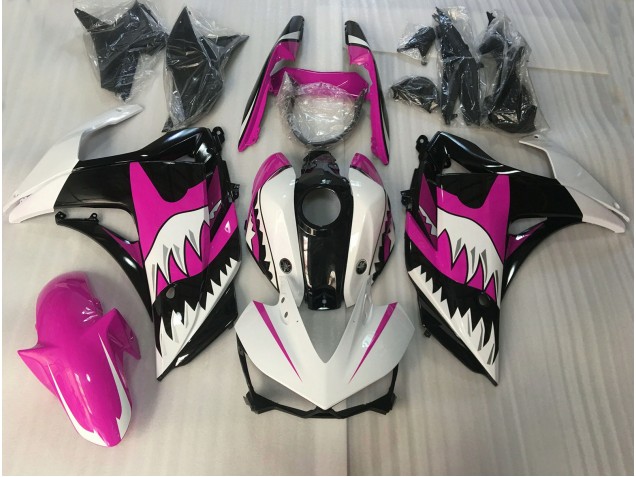 Tiburón Rosa & Blanco 15-18 R3 Carenado Moto