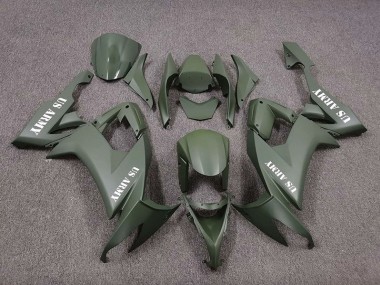 US Army Verde Mate 08-10 ZX10R Carenado Moto