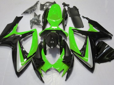 Verde Brillante Debadged 06-07 GSXR 600-750 Carenado Moto