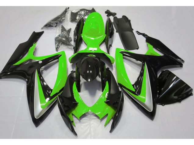 Verde Brillante Debadged 06-07 GSXR 600-750 Carenado Moto