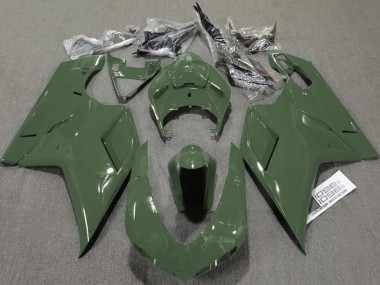 Verde Militar Brillante 07-14 Ducati 848 1098 1198 Carenado Moto