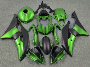 Verde & Negro Mate 08-16 R6 Carenado Moto